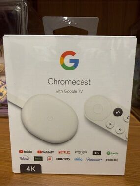 Google White Streaming Player with Remote